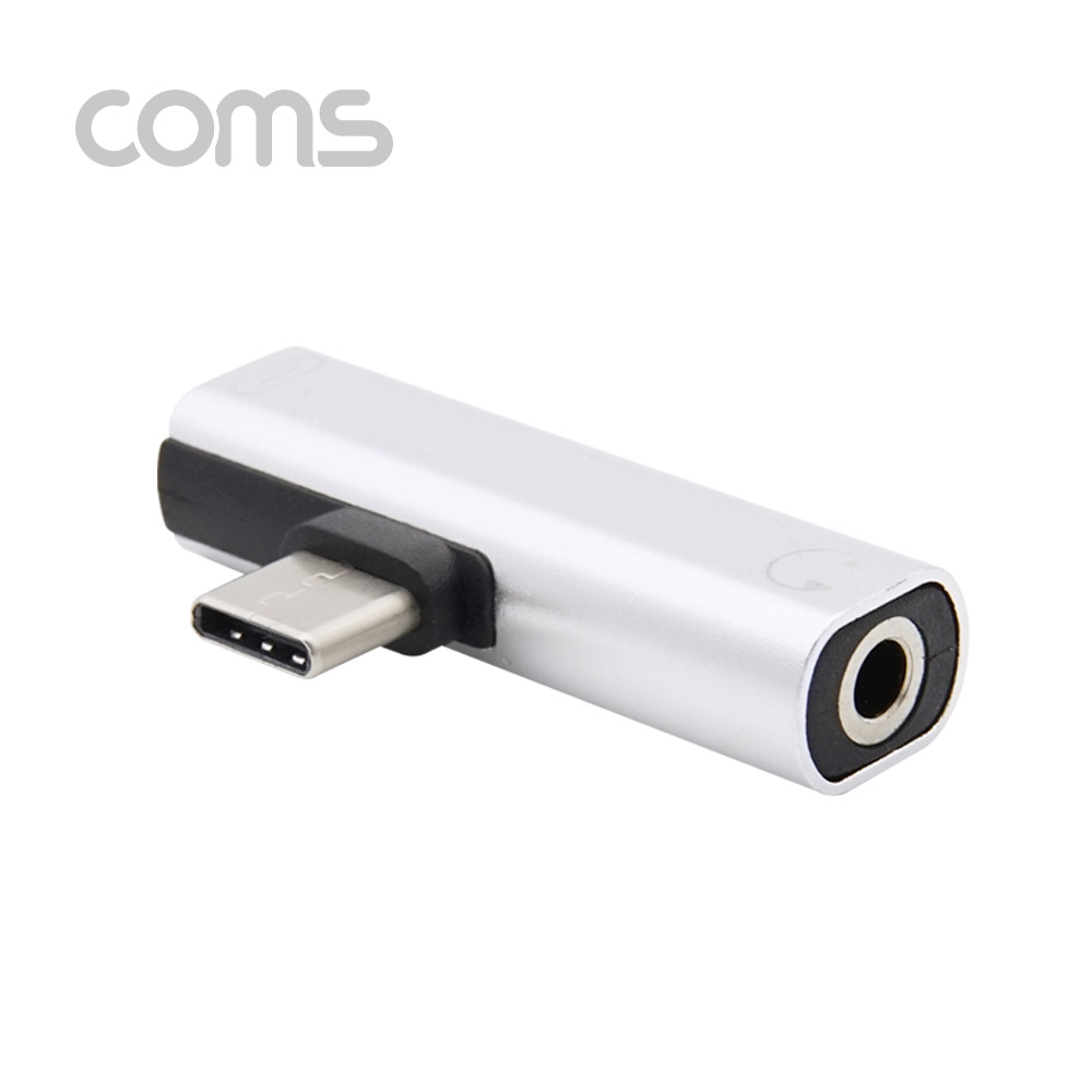 Coms USB 3.1(Type C) AUX 젠더 / Silver / 화웨이, 샤오미 전용(국내폰 사용불가)