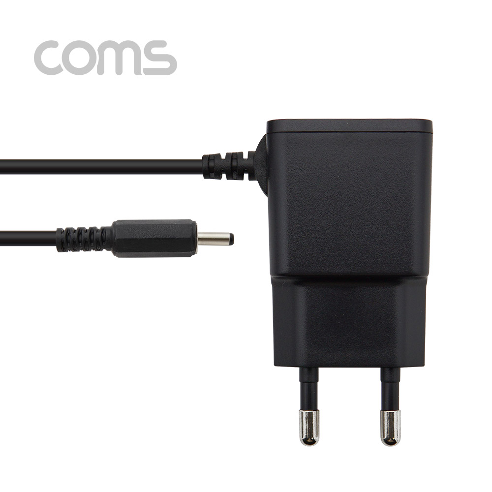Coms 아답터 (정전압) DC 5V 1.2A, Black - 3.5mm / 1.3mm