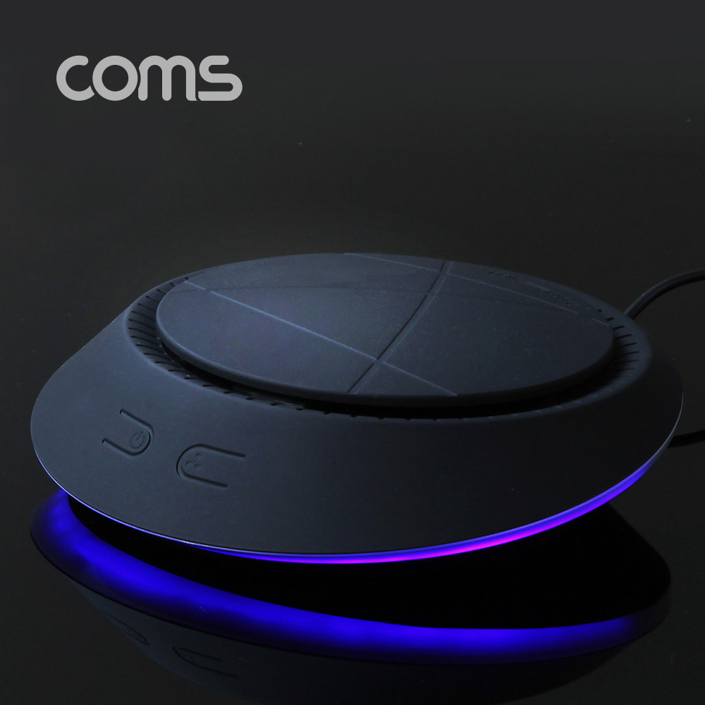 Coms 이톰 UFO 차량용 공기청정기 / 실내용 / 3중 필터 / 블랙