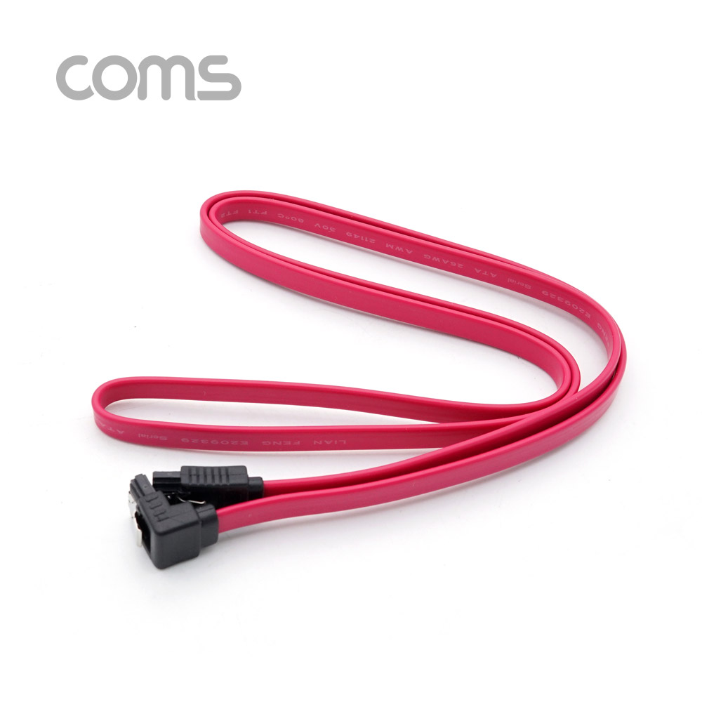 Coms SATA 하드 케이블 ㄱ자 / 꺾임형 / 클립형 / 1M / 1.5Gbps