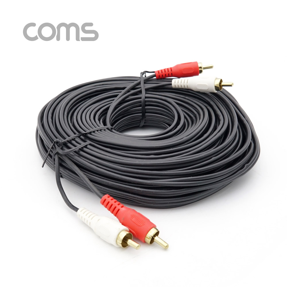 Coms RCA(M/M) 2선 일반 케이블, CBL, 20M