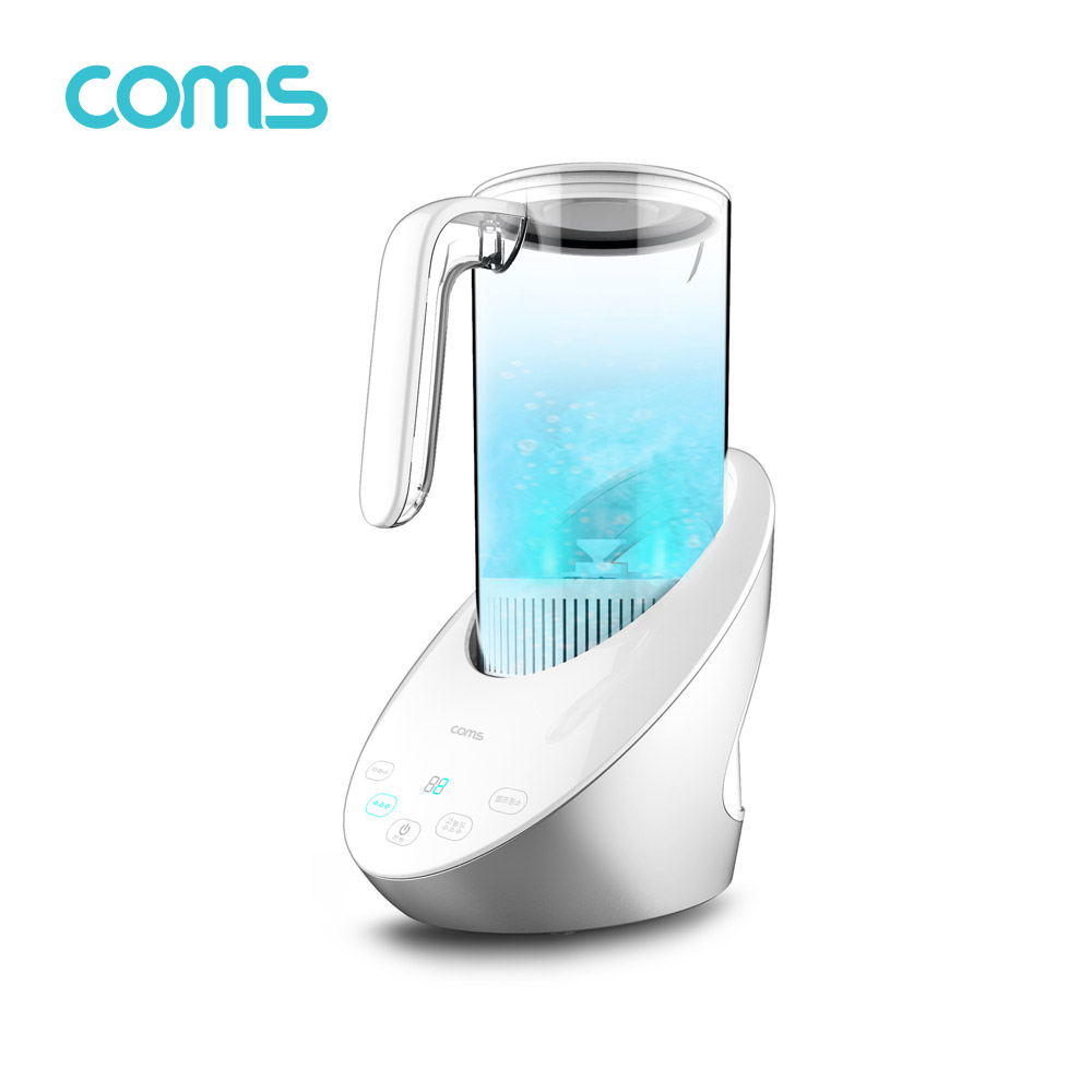 Coms 대용량 가정용 수소수 제조기 1600ml, 고농도수소수/자화수 제조, PEM기술적용