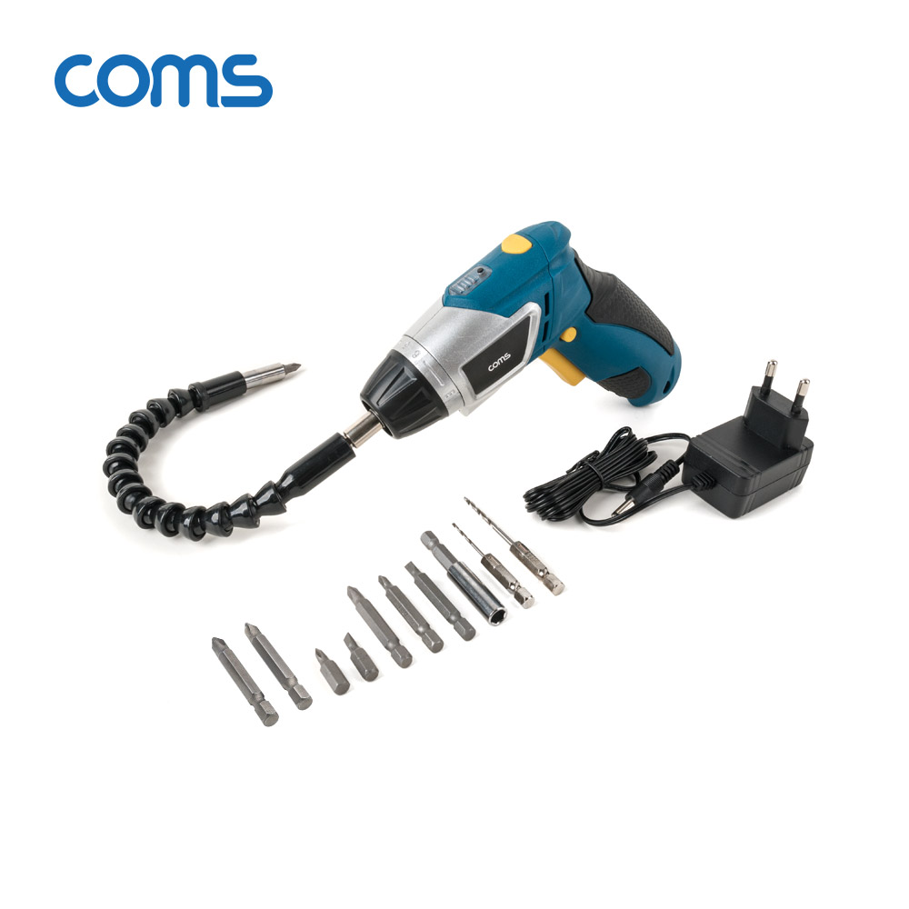 Coms 리튬이온 충전 미니 전동드릴 / 3.6V 1500mAh / 권총형&일자형 / 플렉시블비트제공