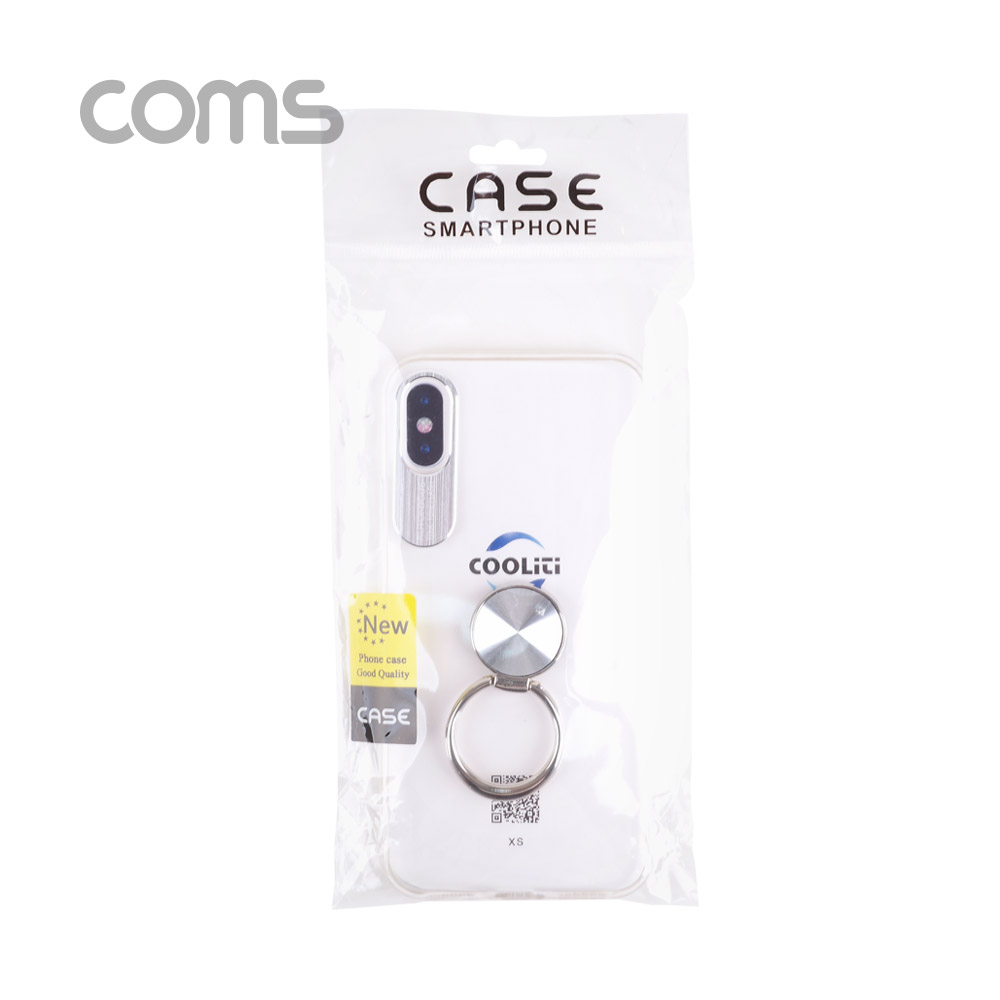 Coms 스마트폰 케이스 ( 투명 / 핑거링 ) / iOS XS