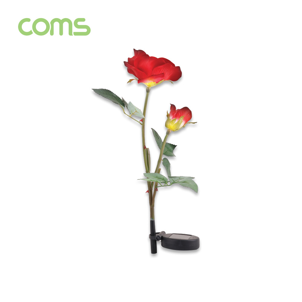 Coms 태양광 LED 정원등 / Red 장미 / 600mAh