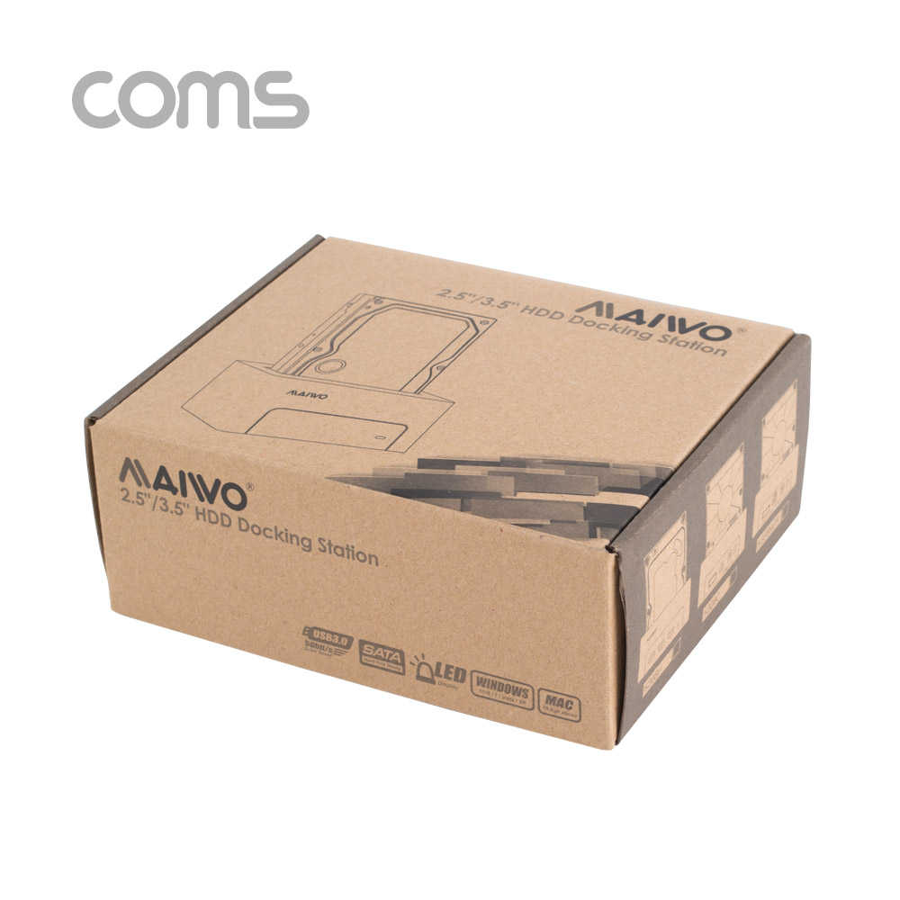 Coms USB 3.1(Type C) 하드 도킹스테이션 / HDD 2.5형/3.5형 / SATA I/II/III 지원