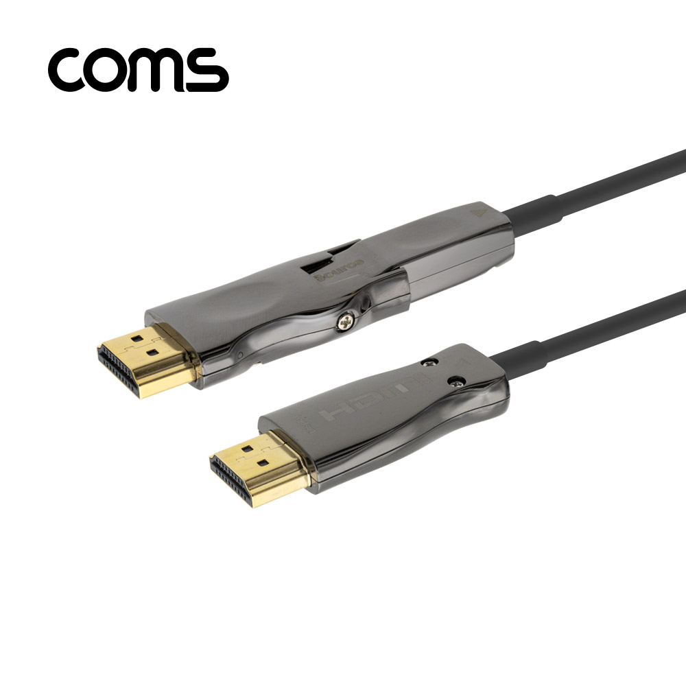 Coms HDMI 2.0 + Micro HDMI 분리형 리피터 광 케이블 20M / 4K2K@60Hz / ARC 기능 지원