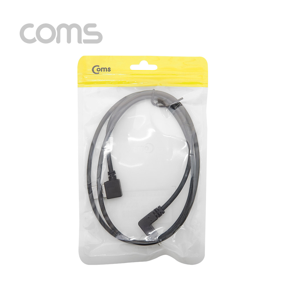 Coms USB 3.1 Type C 케이블 / USB-A 3.0 우향꺾임 to USB-C 전면꺾임