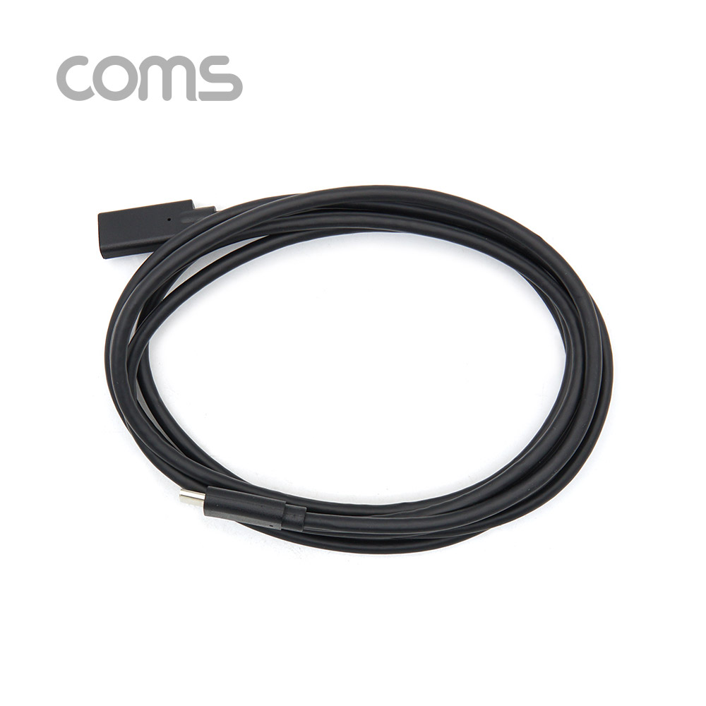 Coms USB 3.1(Type C) 케이블(M/F) / 연장 / 2M / Black