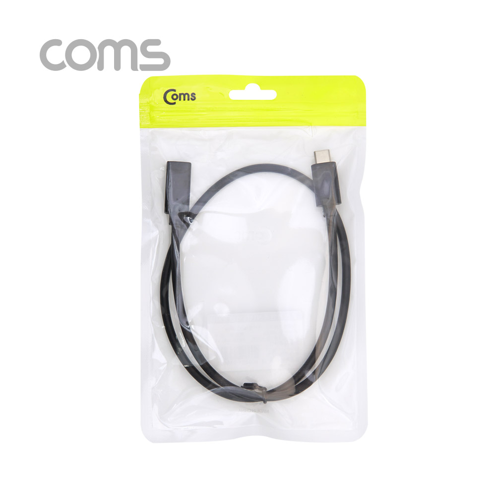 Coms USB 3.1(Type C) 케이블(M/F) / 연장 / 60cm / Black