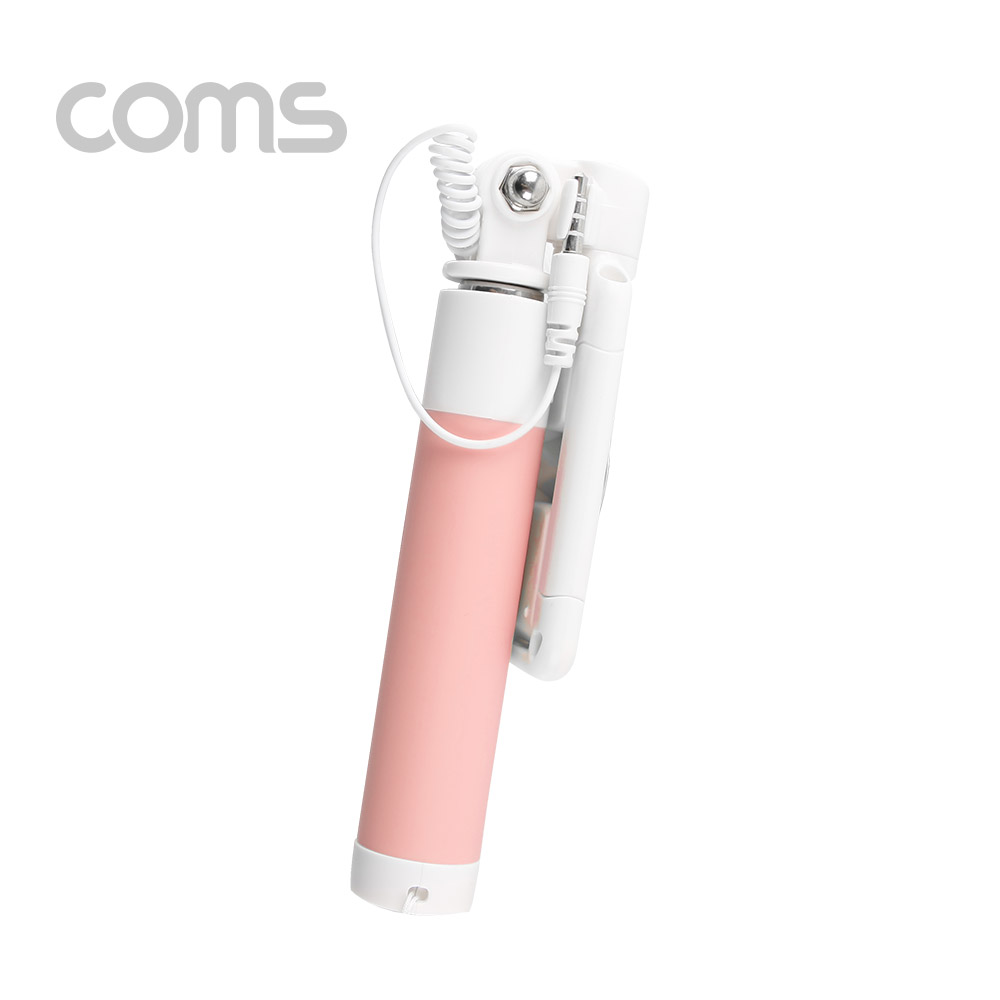 Coms 접이식 스마트폰 셀카봉, Pink
