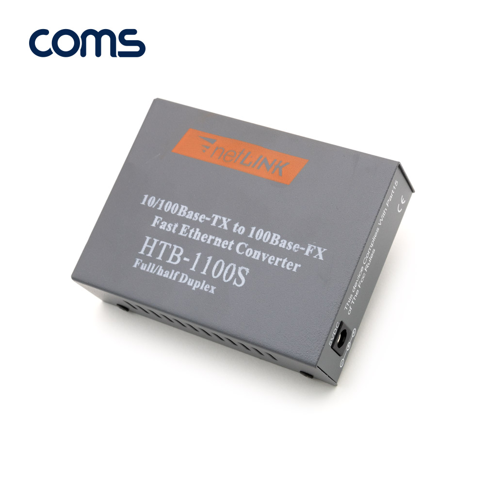 Coms SC 광 컨버터 A타입 / 광 케이블 1회선용 / 25km / 100 Base-FX