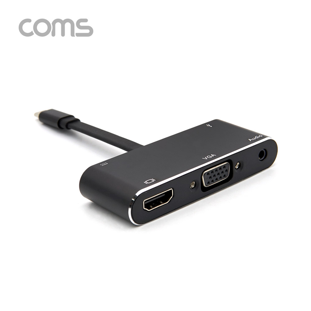 Coms USB 3.1(Type C) 5 in 1 멀티 컨버터 / HDMI/VGA/USB 3.0/Audio/PD