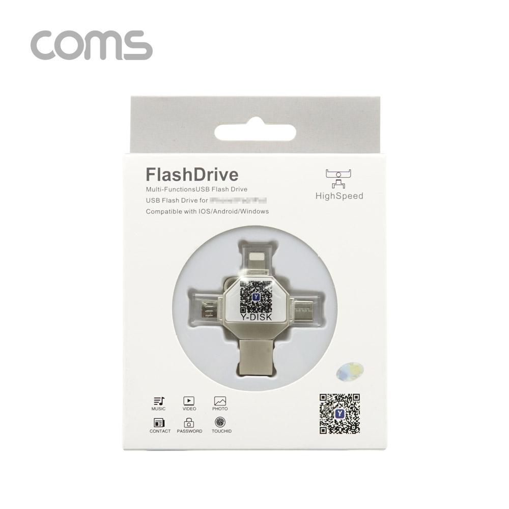 Coms USB OTG 메모리(4 in 1) / USB 3.1(Type C)/Micro 5P/8P / 256GB