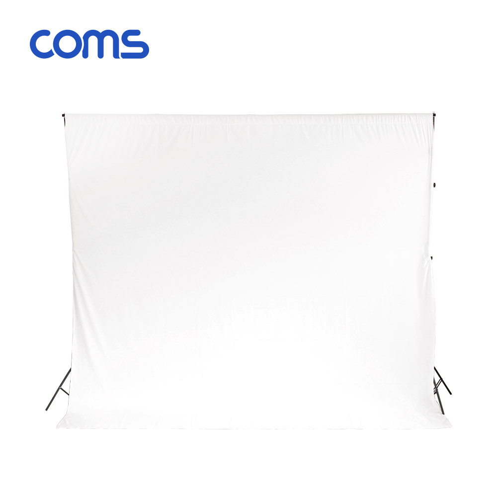Coms 스튜디오 촬영 거치대 + 배경천 세트 / 3m x 3m / 화이트
