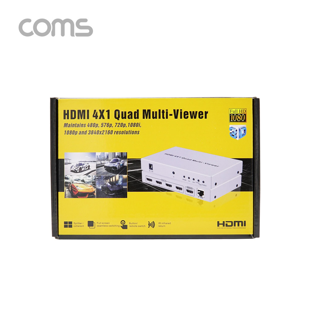 Coms HDMI 화면분할기(4:1) / Quad Multi-Viewer / HDMI 1.3a / 1080P