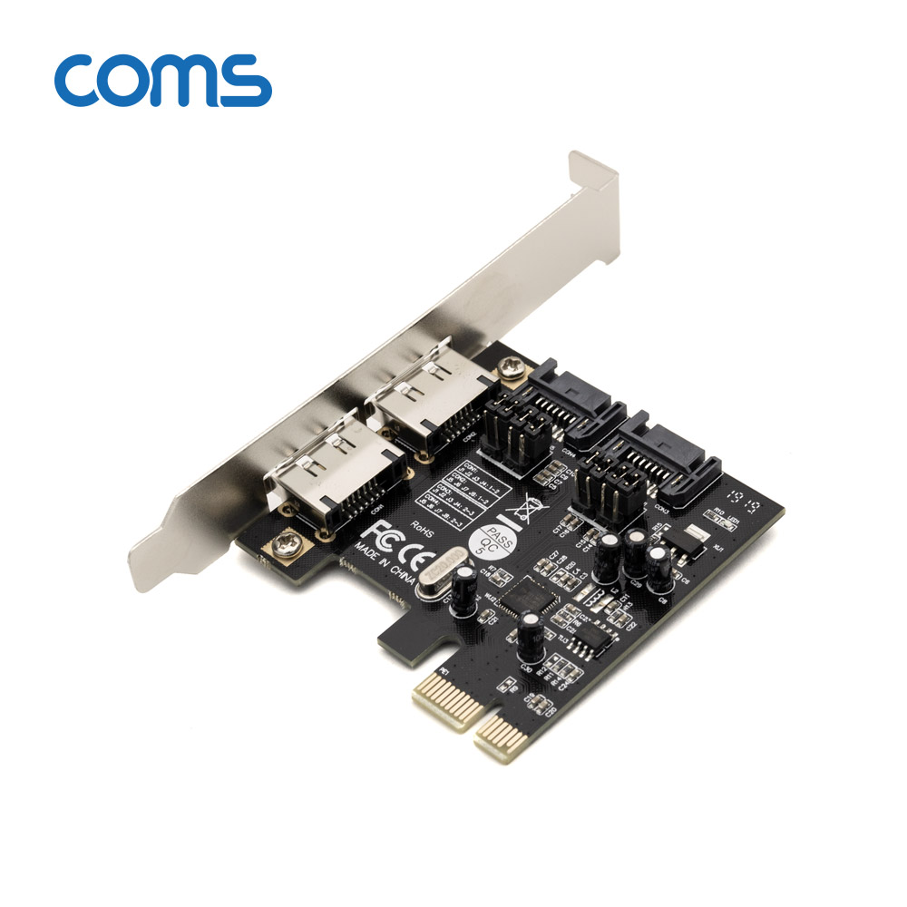 Coms SATA PCI-E 카드, ASM1061 칩셋, eSATA(2P)+SATA III(2P)