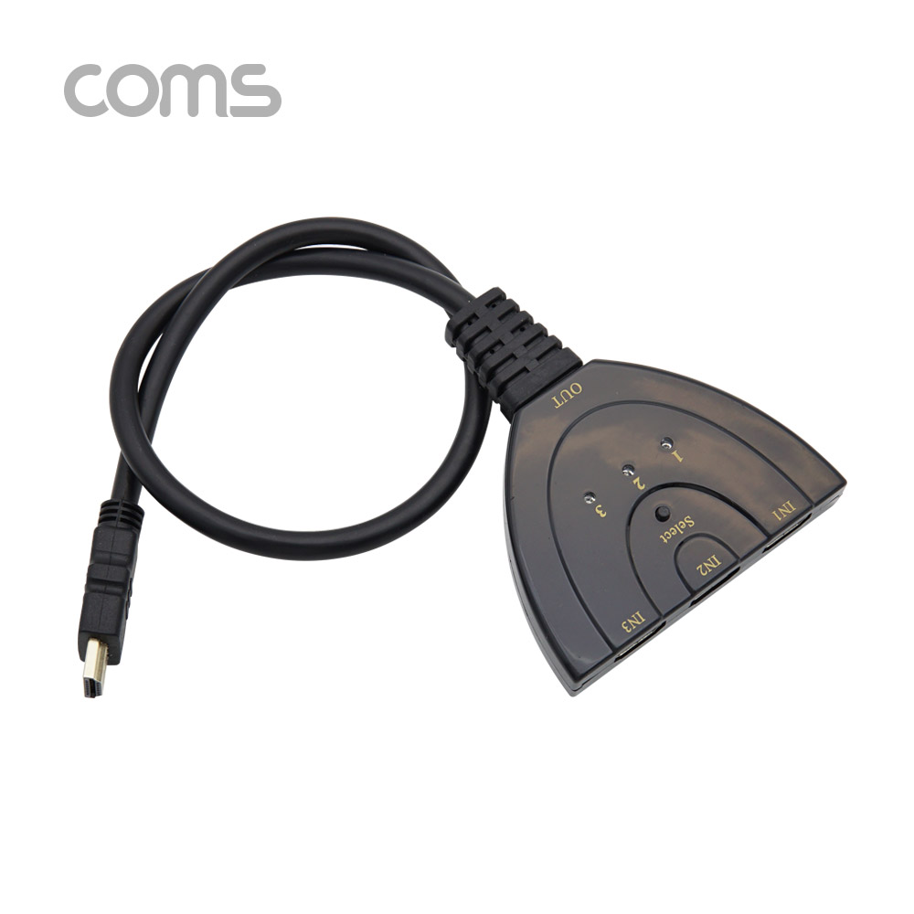 Coms HDMI 선택기 3:1 (케이블형)