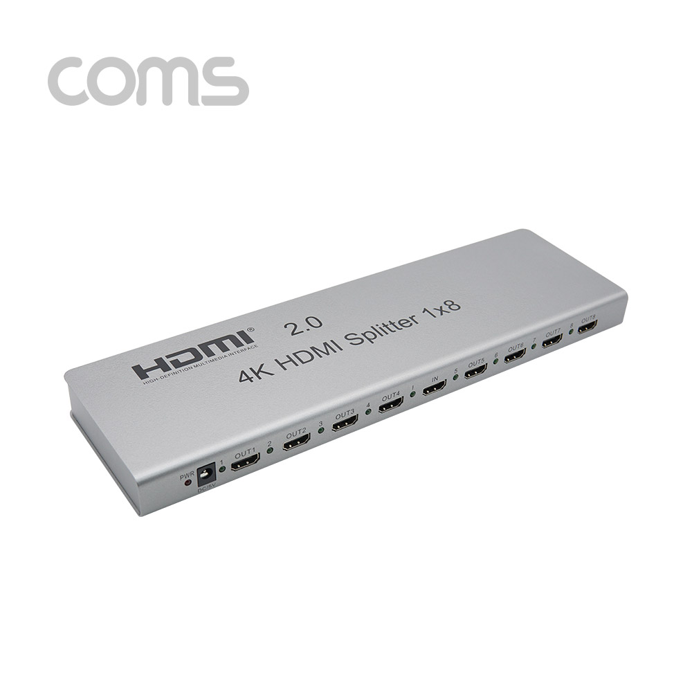 Coms HDMI 분배기(1:8) 4K(3840 X 2160 @60Hz) 지원
