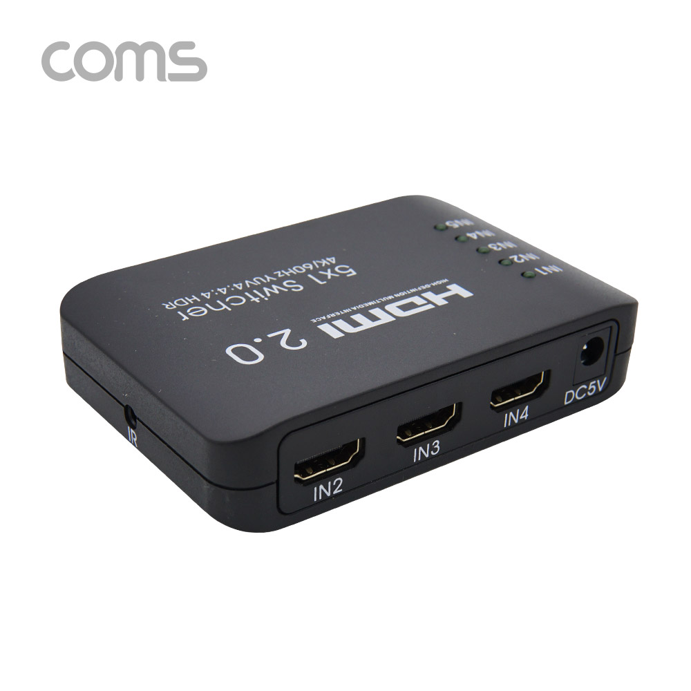 Coms HDMI 선택기(5:1) 4K / HDMI 2.0 / 리모콘