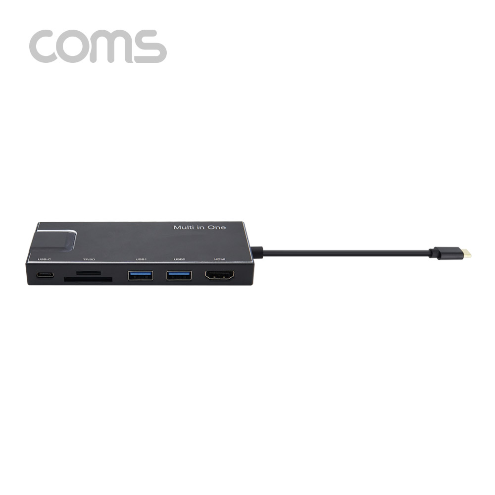 Coms USB 3.1 Type-C 멀티 컨버터 / 7 in 1 / 도킹 (HDMI, USB 3.0, 카드리더, PD)