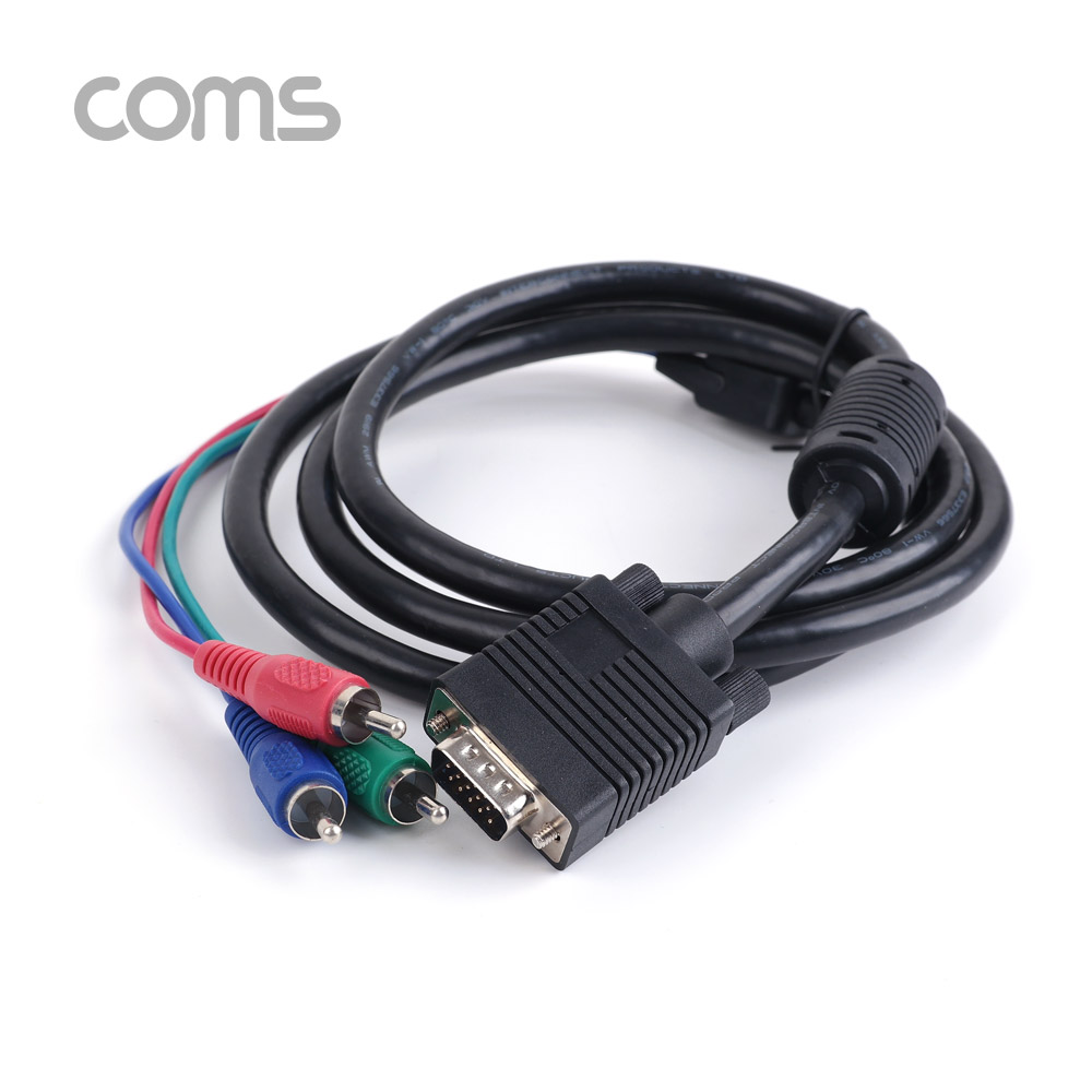 Coms DVD 컴포넌트 케이블(3선) / VGA(M)/컴포넌트(M) / 1.5M