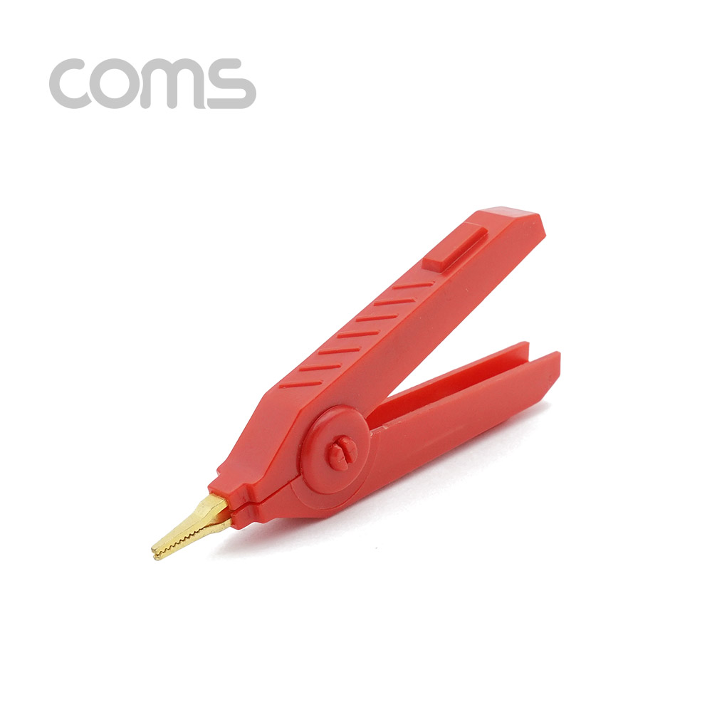 Coms 악어 클립, 적색(Red) - 1개