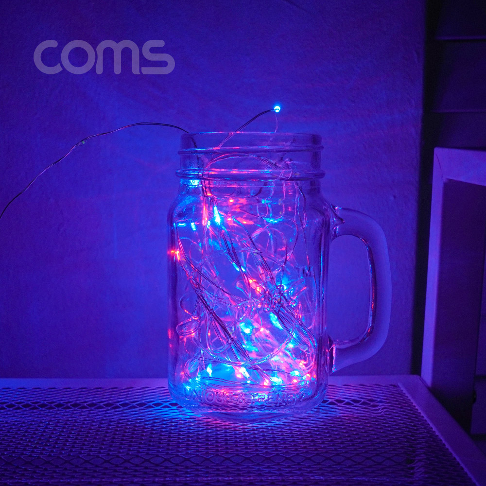 Coms USB LED 케이블 4Color - 속도/밝기 조절 리모콘 / 와이어 조명