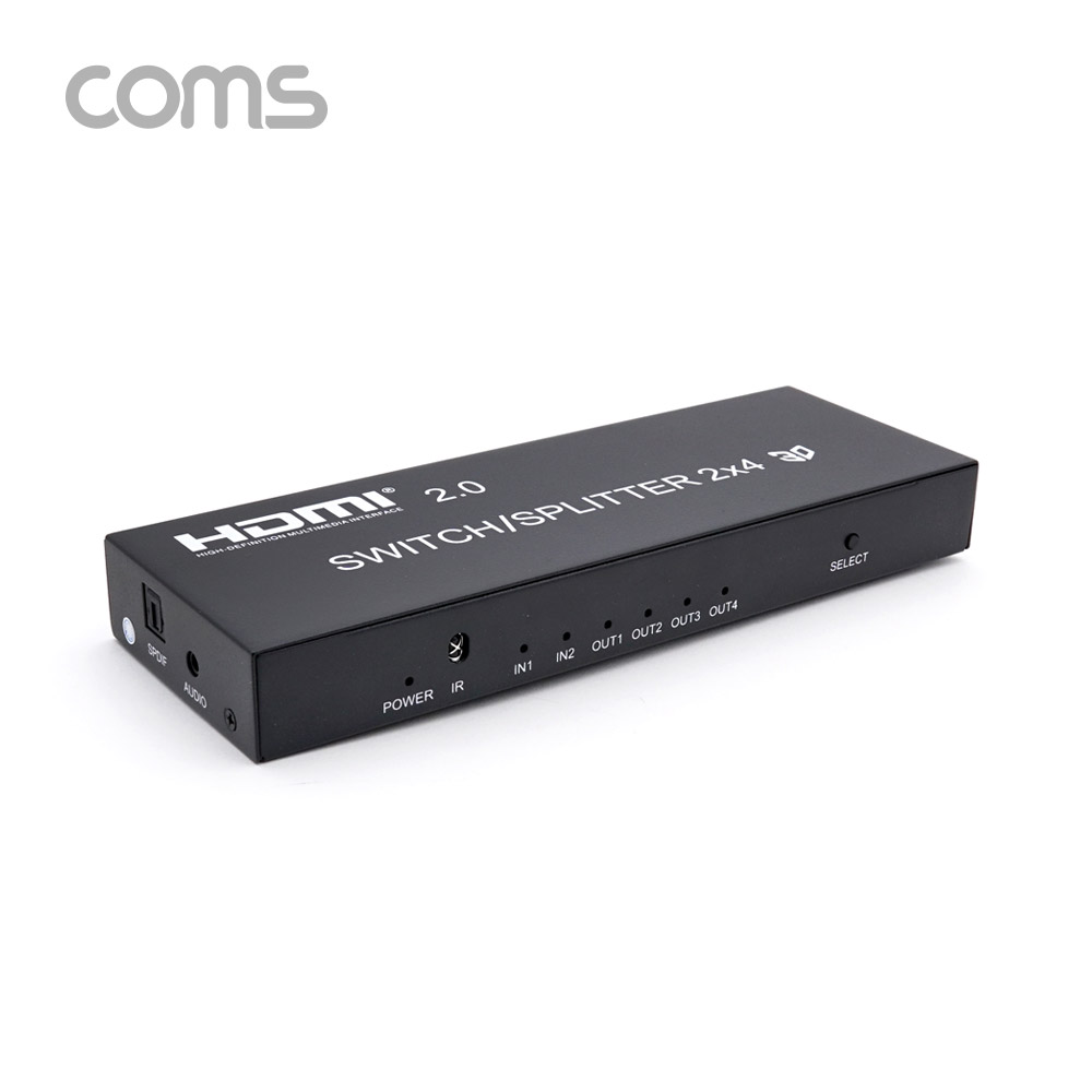 Coms HDMI 선택 분배기 (2:4) / 4K(3840 X 2160)@60Hz / HDMI 2.0