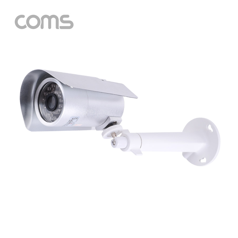 Coms CCTV용 거치대(White) / Plastic / 1관절 각도조절