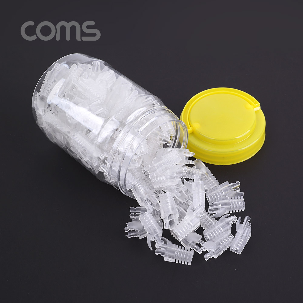 Coms 부트(투명) / CAT5 / PVC통 / 100ea