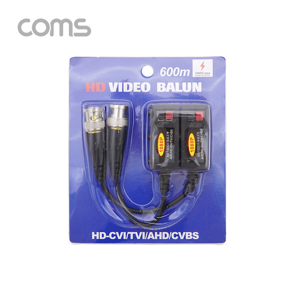 Coms BNC 리피터(Balun) / CCTV 신호연장 / 5MP (터미널 2P 타입, CVI/TVI/AHD/CVBS) / 16.5cm