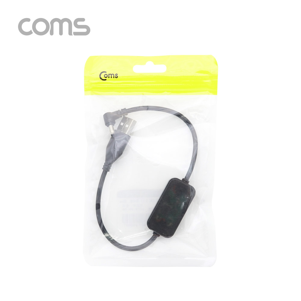 Coms USB 전원(DC 3.5) 승압 케이블 20cm / 5V -> 12V 0.8A