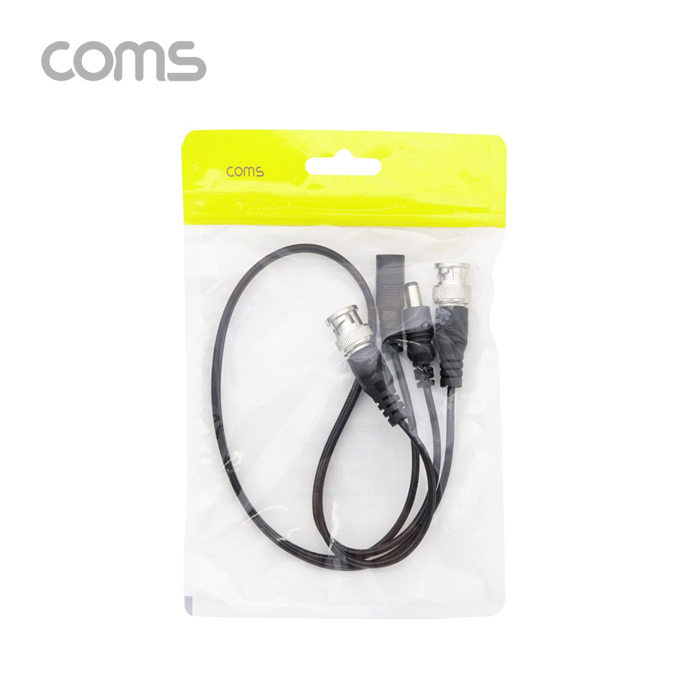 Coms CCTV 케이블 50cm / DNC/DC 케이블/ BNC MM/DC MF