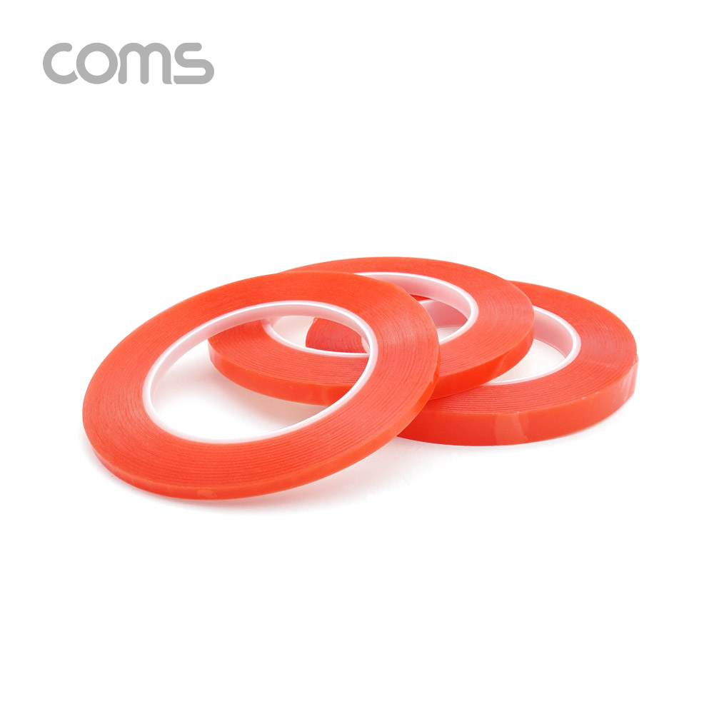 Coms 절연 테이프(Red 비닐) 5mm / 0.13mm x 25m