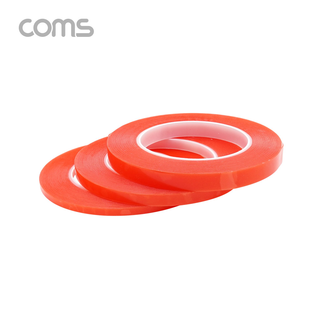 Coms 절연 테이프(Red 비닐) 5mm / 0.13mm x 25m