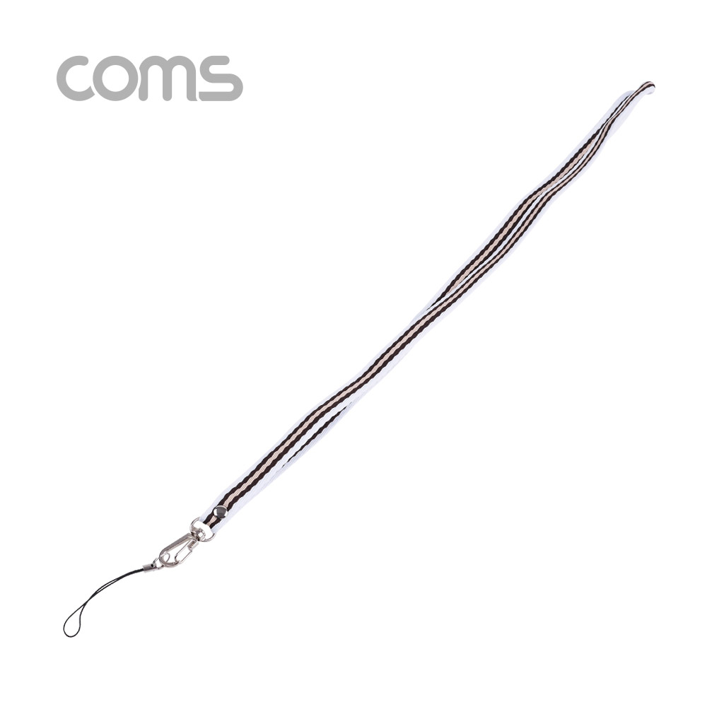 Coms 넥 스트랩 / White & Brown / 35cm