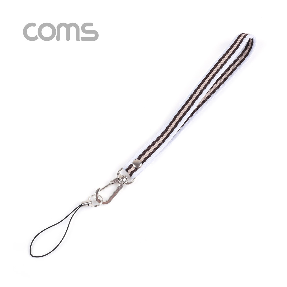 Coms 손목 스트랩 / White & Brown / 12cm