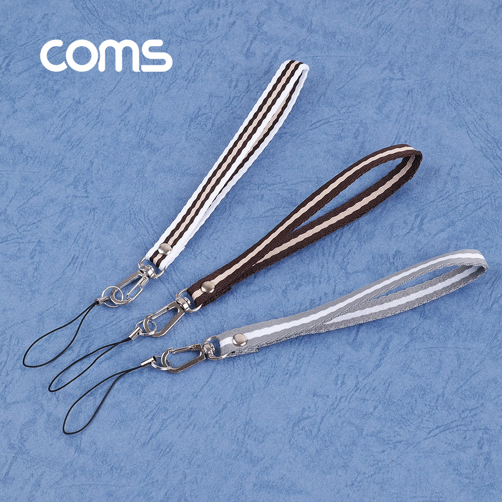 Coms 손목 스트랩 / Gray & White / 12cm