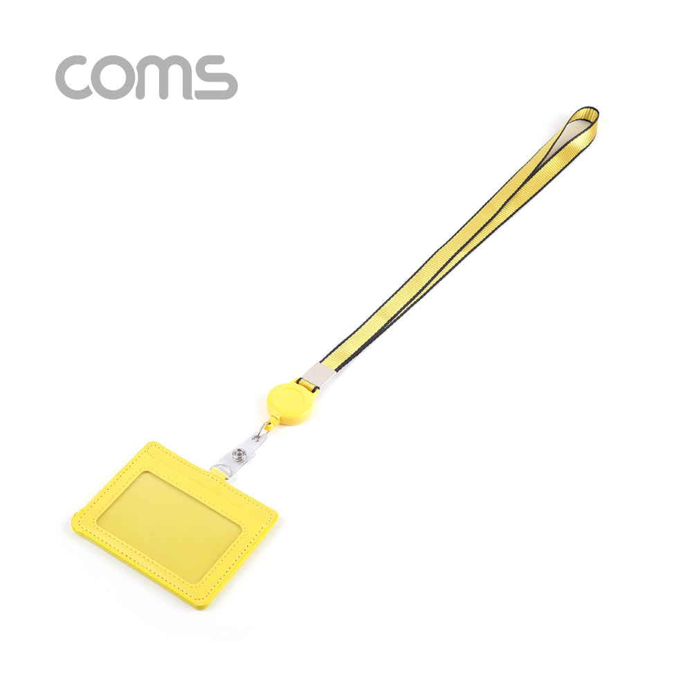Coms 카드지갑 목걸이 (가로형) / Yellow