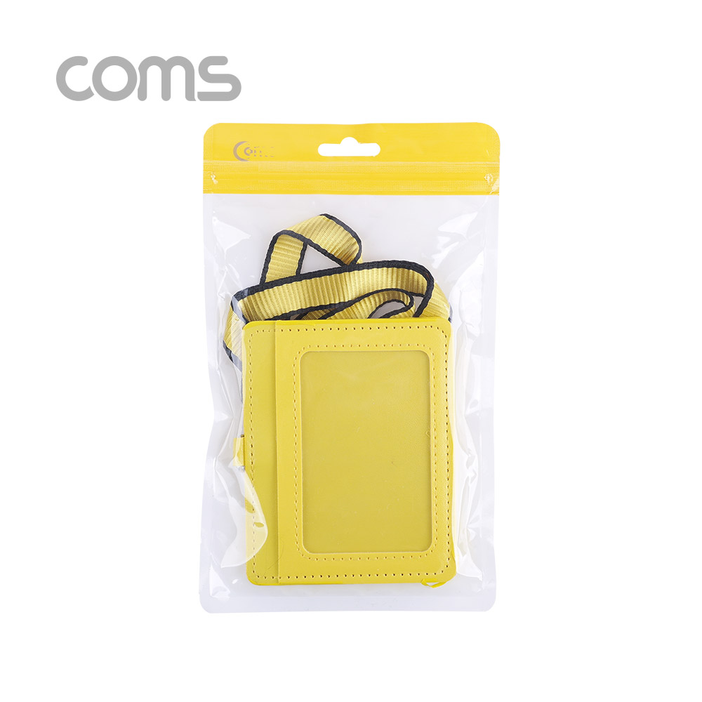 Coms 카드지갑 목걸이 (가로형) / Yellow