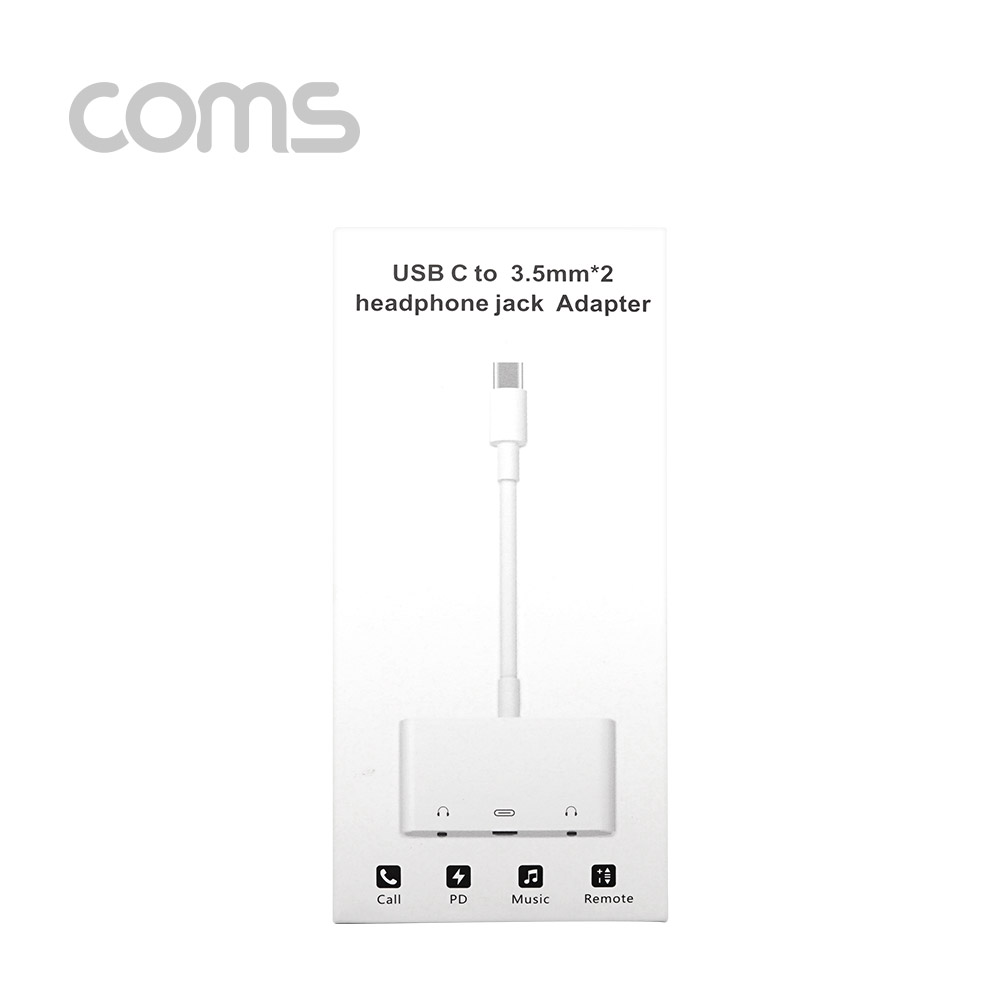Coms USB 3.1 (Type C) AUX 젠더(Y형) 12cm Type C M/F+ Aux / 국내 스마트폰 사용 가능