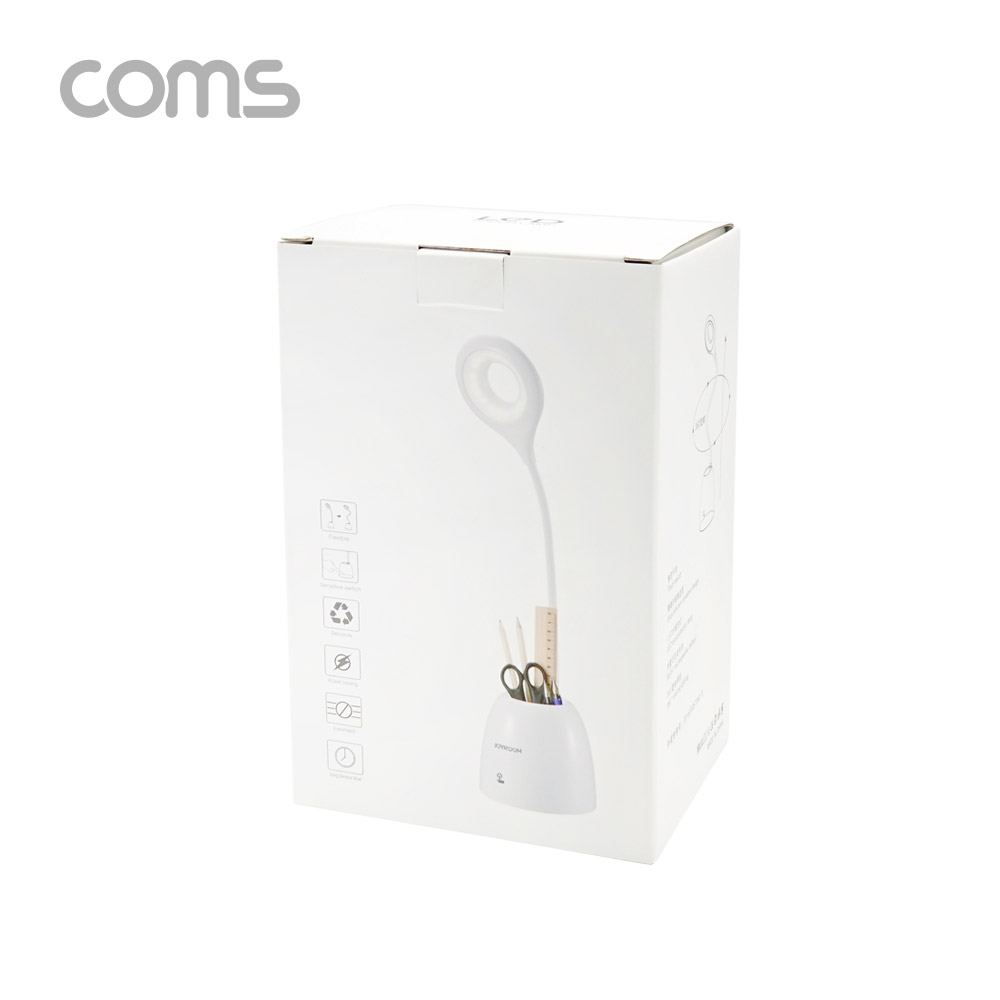 Coms USB 램프(충전식) 원형 LED/터치 on, 펜보관