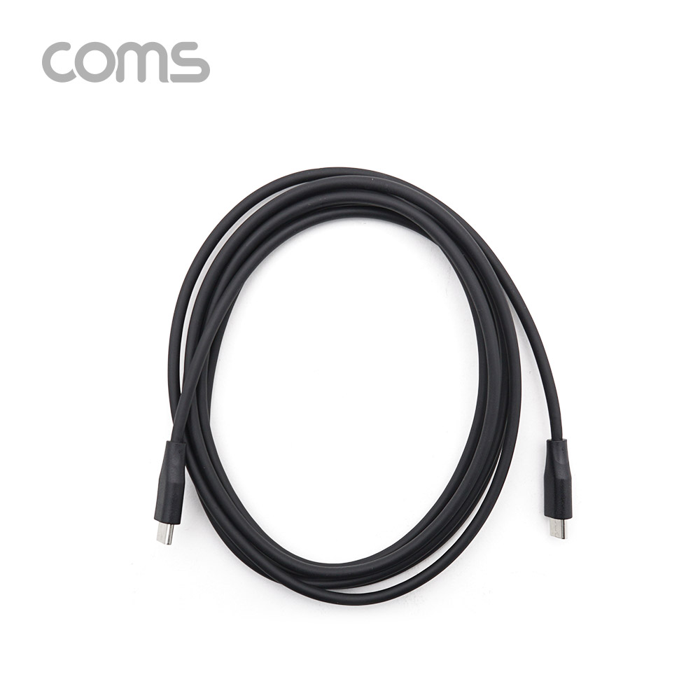 Coms USB 3.1(Type C) 케이블(MM) 1.8M / 고속충전 / USB 2.0 속도 / Black