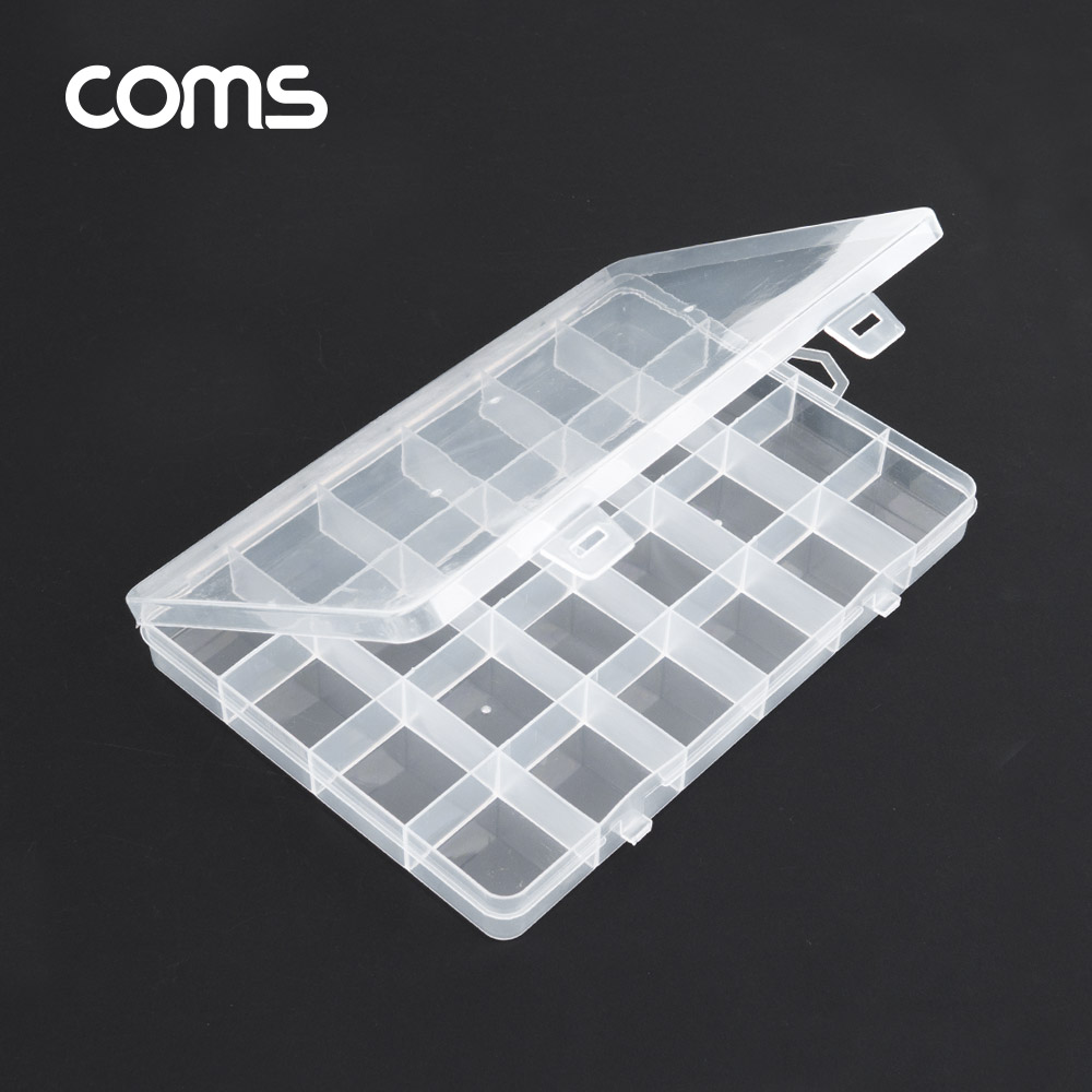 Coms 다용도 PVC 수납함 / 24분배 / 190 x 130 x 20 (mm)