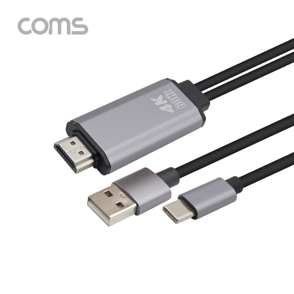 Coms USB 3.1(Type C) 케이블 / Type C(M) to HDMI(M) / USB 보조 전원 / 3M