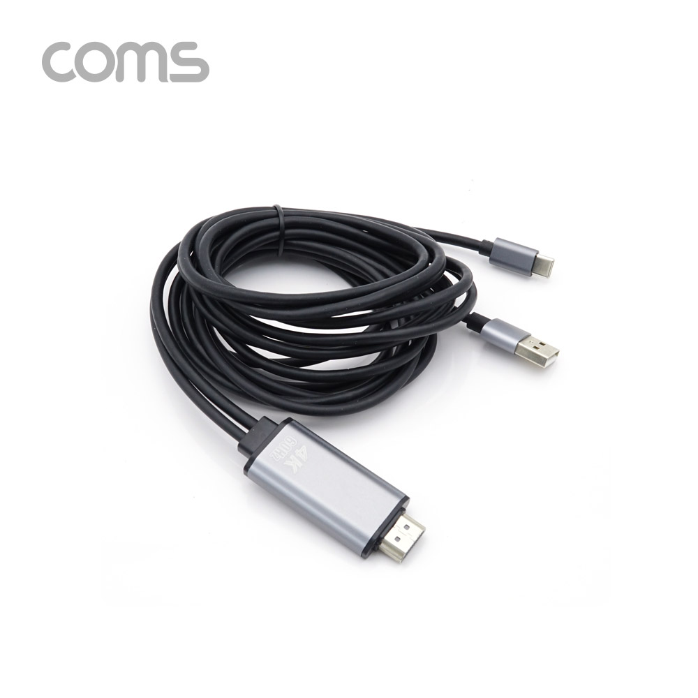 Coms USB 3.1(Type C) 케이블 / Type C(M) to HDMI(M) / USB 보조 전원 / 3M