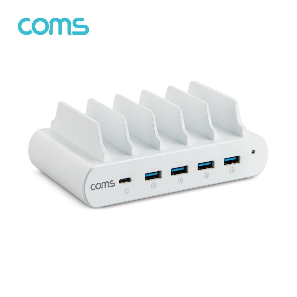 Coms 멀티고속충전기 / 5Port+무선충전모듈 / 최대 110W / PD 3.0 Type-C / QC 3.0