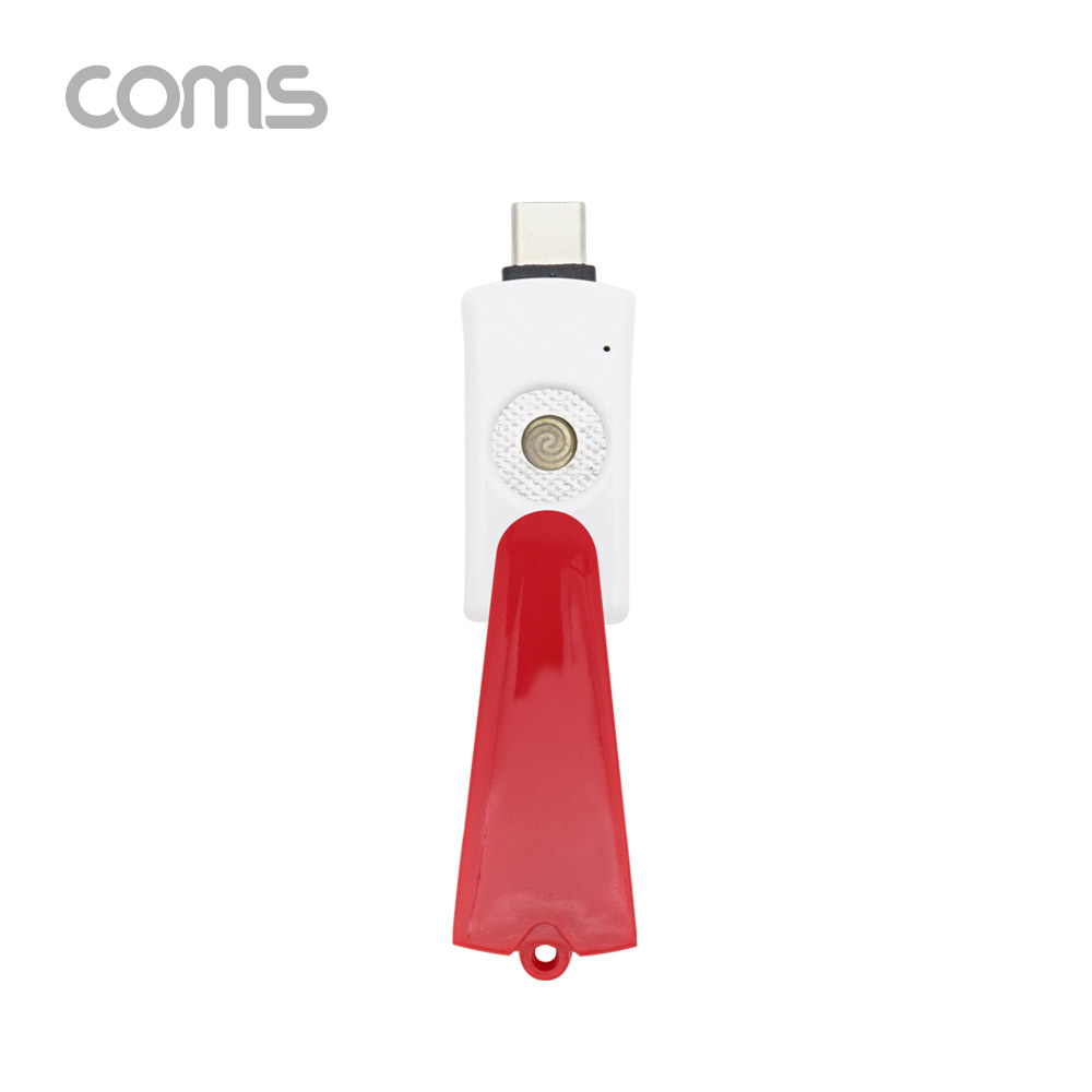 Coms 스마트폰 USB 라이터 / 스마트폰 부싯돌 / USB 3.1(Type C) 전용 / 초경량 / Red