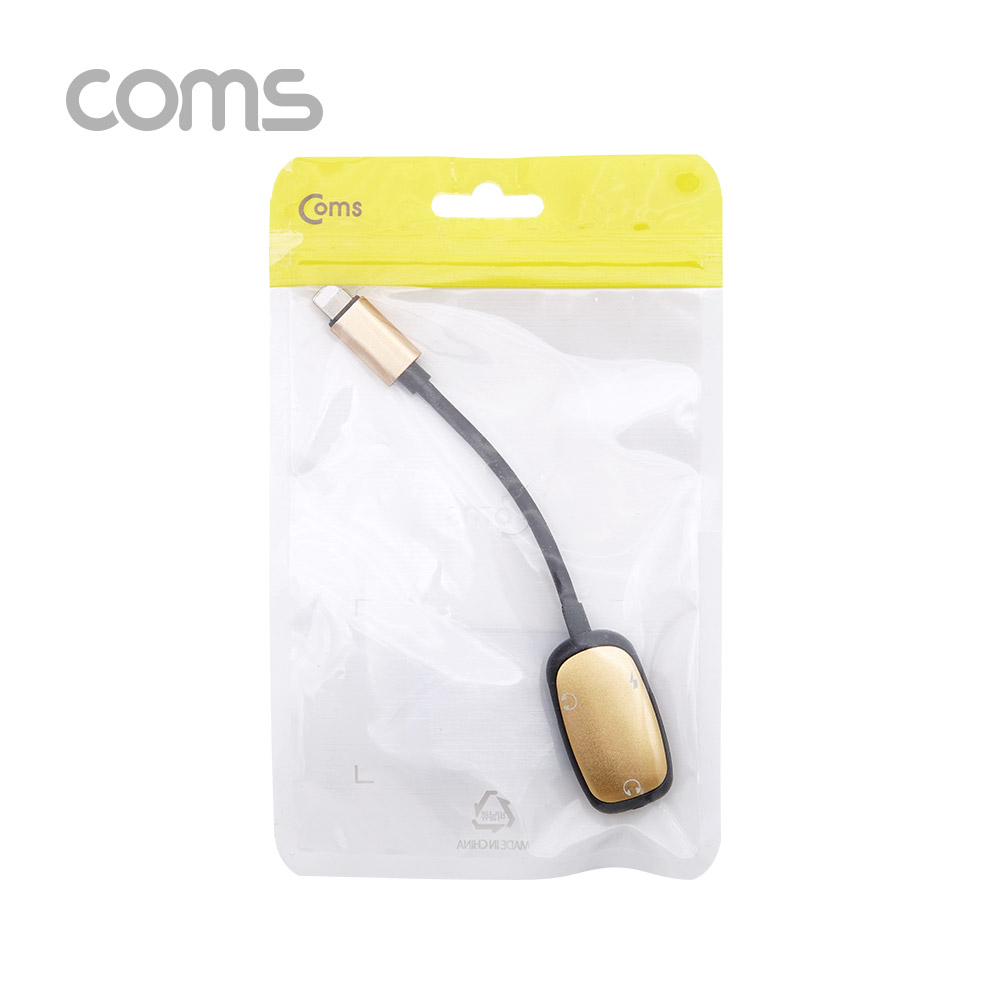 Coms iOS 8핀 (8Pin) 스테레오(AUX) 3.5mm 젠더 T형 / 충전 + 음악감상